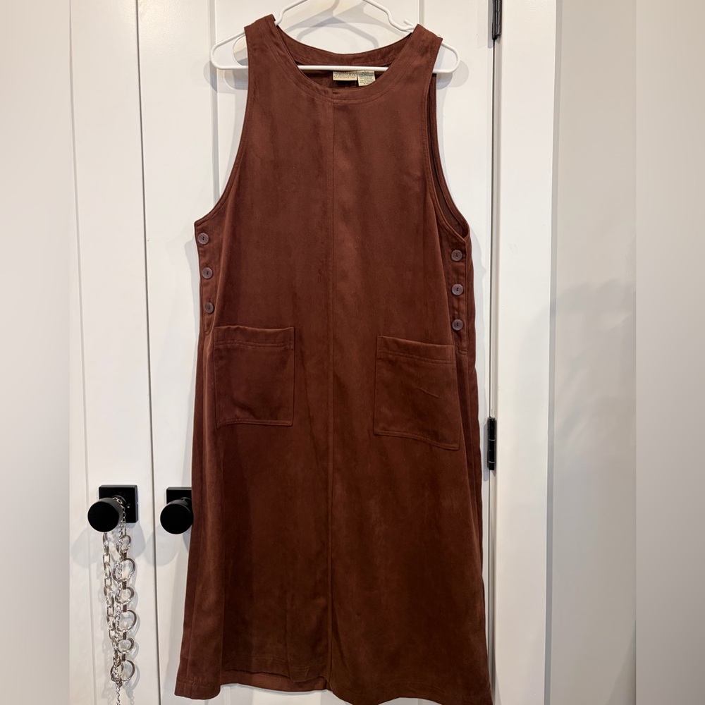 St. John's Bay Chocolate Brown Suede Dress